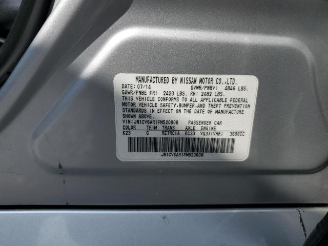 JN1CV6AR1FM520808 - 2015 INFINITI Q40 SILVER photo 12