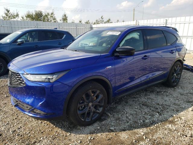 5J8YE1H07NL801790 - 2022 ACURA MDX A-SPEC BLUE photo 1