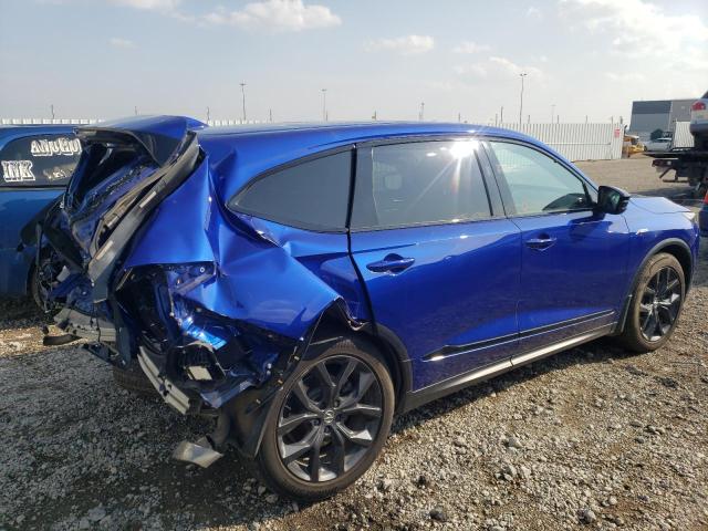 5J8YE1H07NL801790 - 2022 ACURA MDX A-SPEC BLUE photo 3