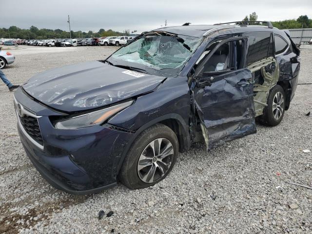 5TDGZRBH0NS197915 - 2022 TOYOTA HIGHLANDER XLE BLUE photo 1