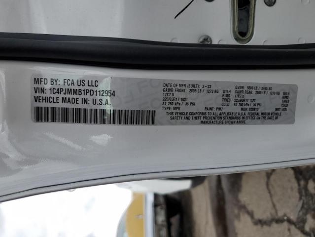 1C4PJMMB1PD112954 - 2023 JEEP CHEROKEE ALTITUDE LUX WHITE photo 13