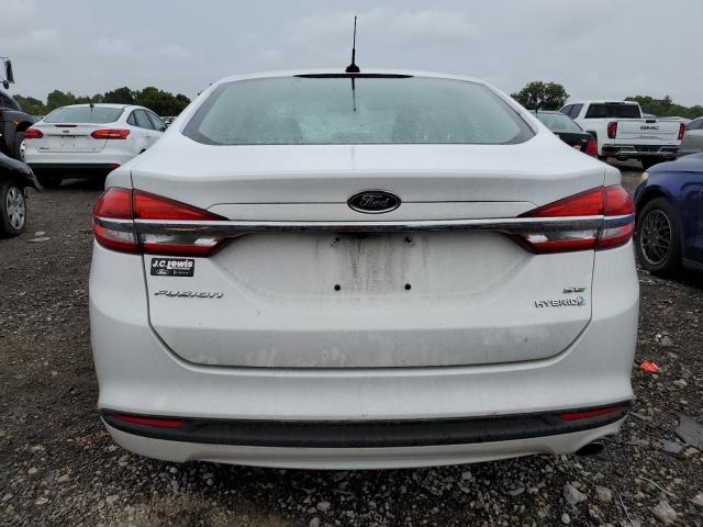 3FA6P0LU1JR209307 - 2018 FORD FUSION SE HYBRID WHITE photo 6