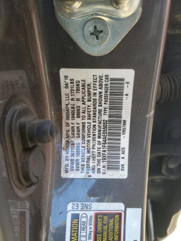 19XFA1F64AE055052 - 2010 HONDA CIVIC LX-S GRAY photo 12