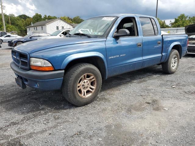 1B7HL38X12S724686 - 2002 DODGE DAKOTA QUAD SPORT BLUE photo 1