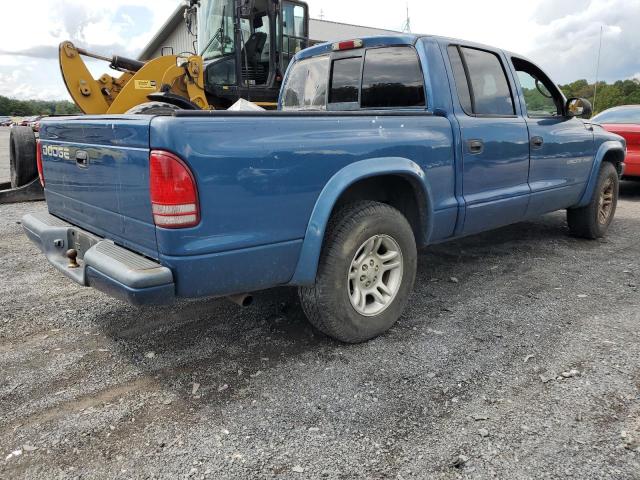 1B7HL38X12S724686 - 2002 DODGE DAKOTA QUAD SPORT BLUE photo 3