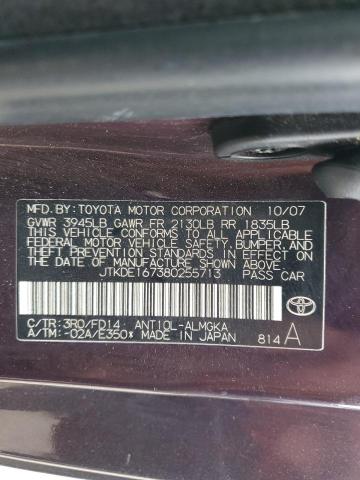 JTKDE167380255713 - 2008 TOYOTA SCION TC 栗色 照片 13