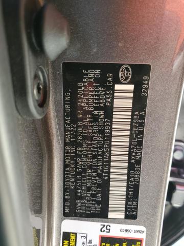 4T1G11AK5PU119937 - 2023 TOYOTA CAMRY SE NIGHT SHADE GRAY photo 12