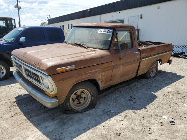 F10GNM40140 - 1971 FORD F100 BROWN photo 1