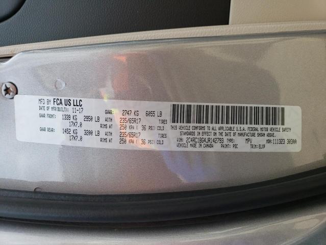 2C4RC1BG4JR142793 - 2018 CHRYSLER PACIFICA TOURING L SILVER photo 13