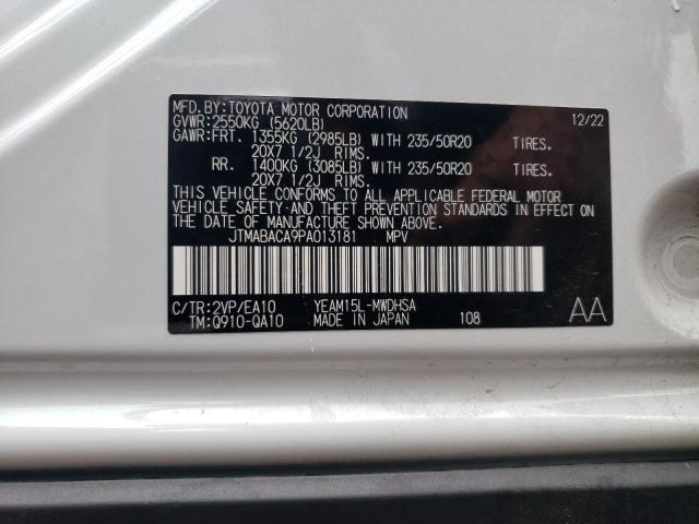 JTMABACA9PA013181 - 2023 TOYOTA BZ4X XLE WHITE photo 14