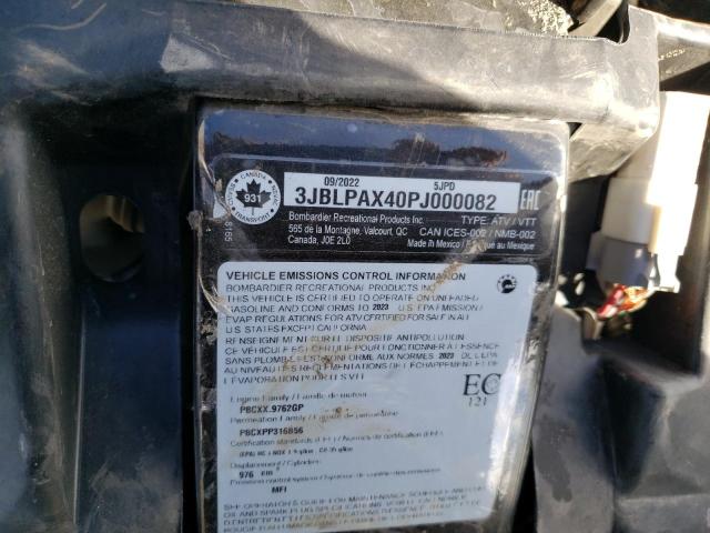 3JBLPAX40PJ000082 - 2023 CAN-AM ATV XT 1000R BLACK photo 10