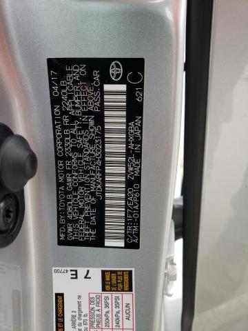 JTDKARFP4H3023175 - 2017 TOYOTA PRIUS PRIM 银色 照片 13