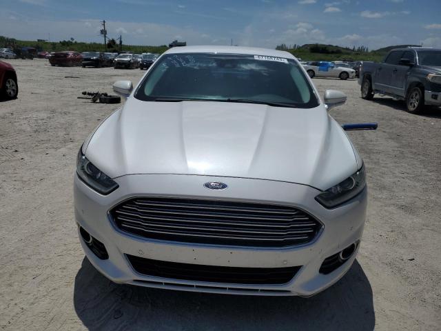 3FA6P0RU5ER335781 - 2014 FORD FUSION TITANIUM HEV WHITE photo 5