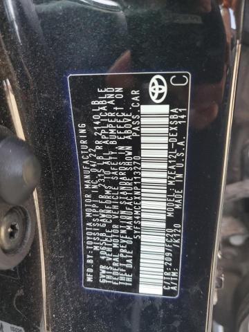 5YFS4MCEXNP113270 - 2022 TOYOTA COROLLA SE შავი ფოტო 13
