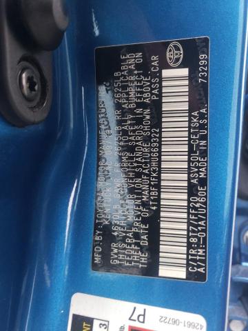 4T1BF1FK3HU669322 - 2017 TOYOTA CAMRY LE BLUE photo 12
