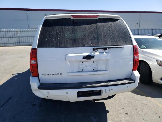 1GNSCJE0XDR125966 - 2013 CHEVROLET SUBURBAN C1500 LT WHITE photo 6