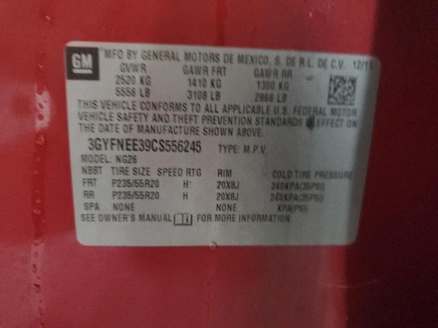 3GYFNEE39CS556245 - 2012 CADILLAC SRX PERFORMANCE COLLECTION Қызыл фото 13