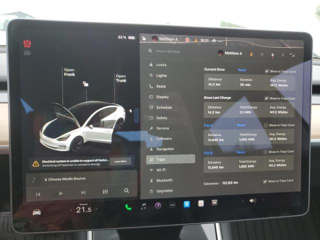 5YJ3E1EAXKF487850 - 2019 TESLA MODEL 3 Белый фото 9