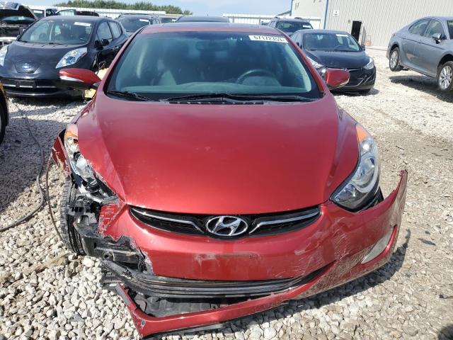 5NPDH4AE7DH195213 - 2013 HYUNDAI ELANTRA GLS RED photo 5