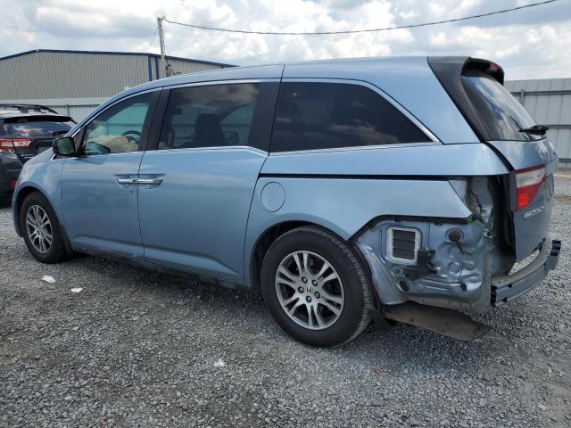 5FNRL5H66BB076086 - 2011 HONDA ODYSSEY EXL BLUE photo 2