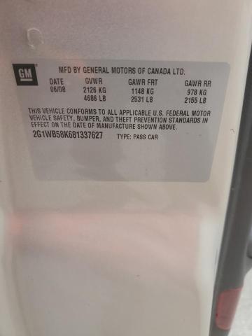 2G1WB58K681337627 - 2008 CHEVROLET IMPALA LS BEIGE photo 12