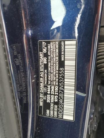 WDDSJ4GB7JN537558 - 2018 MERCEDES-BENZ CLA 250 4MATIC BLUE photo 12