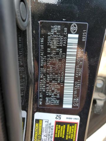 4T1DBADK5SU513183 - 2025 TOYOTA CAMRY XSE შავი ფოტო 12