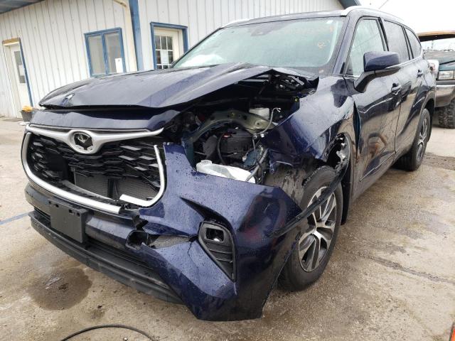 5TDHZRBH9MS541907 - 2021 TOYOTA HIGHLANDER XLE BLUE photo 1