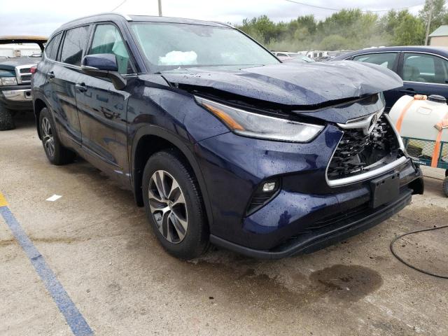 5TDHZRBH9MS541907 - 2021 TOYOTA HIGHLANDER XLE BLUE photo 4
