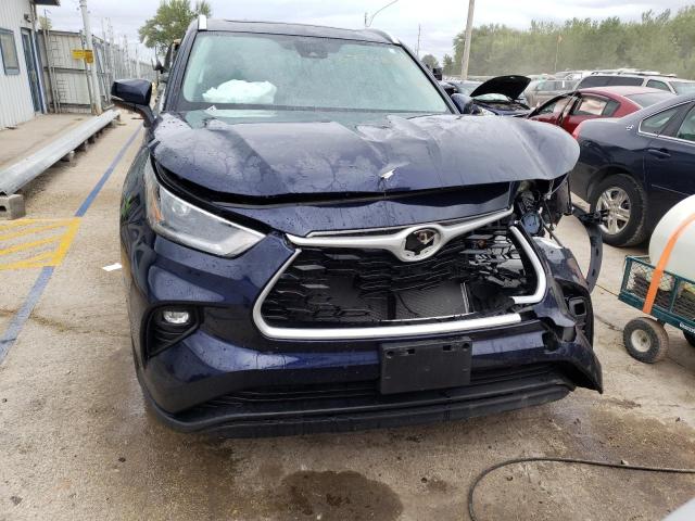 5TDHZRBH9MS541907 - 2021 TOYOTA HIGHLANDER XLE BLUE photo 5
