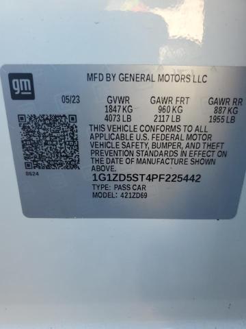 1G1ZD5ST4PF225442 - 2023 CHEVROLET MALIBU LT 白色 照片 12