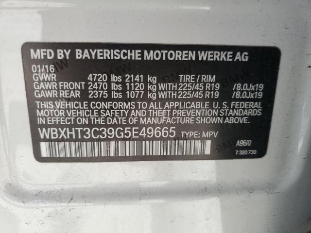 WBXHT3C39G5E49665 - 2016 BMW X1 XDRIVE28I WHITE photo 14