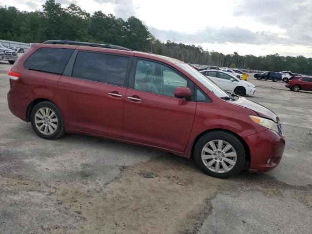 5TDYK3DC4CS262821 - 2012 TOYOTA SIENNA XLE 勃艮第红 照片 4