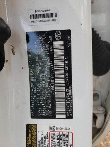 4T1BK46K47U522454 - 2007 TOYOTA CAMRY LE WHITE photo 23