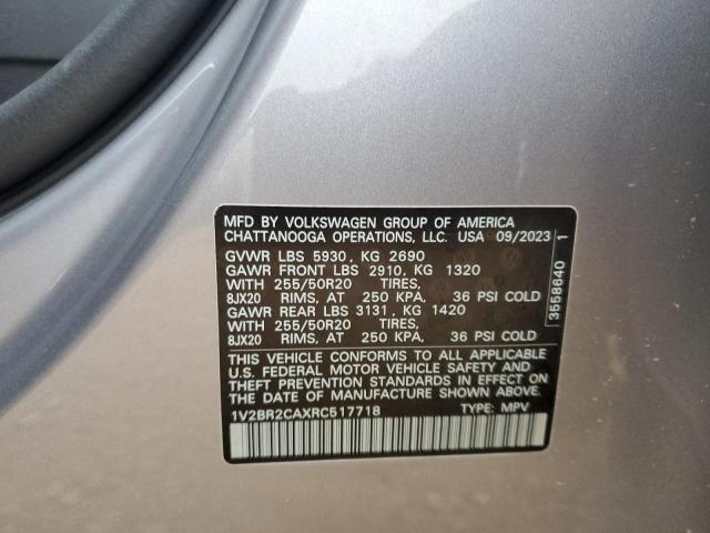 1V2BR2CAXRC517718 - 2024 VOLKSWAGEN ATLAS SEL Gümüş fotoğraf 14