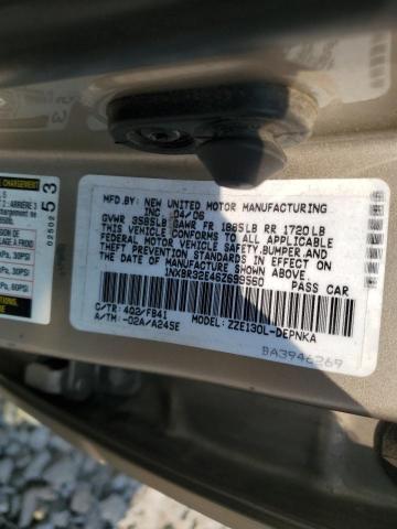 1NXBR32E46Z699560 - 2006 TOYOTA COROLLA CE GOLD photo 13