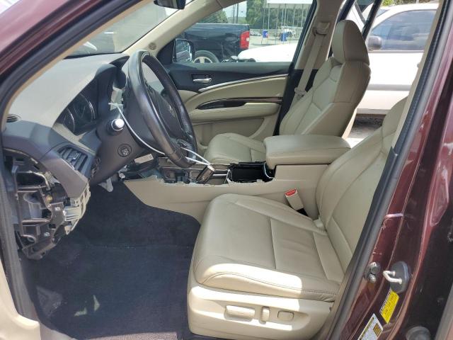 5FRYD4H39HB011457 - 2017 ACURA MDX BURGUNDY photo 7