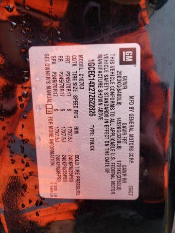 1GCEC14X27Z622826 - 2007 CHEVROLET SILVERADO C1500 CLASSIC BLACK photo 13