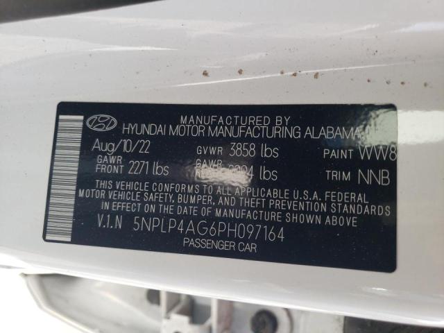 5NPLP4AG6PH097164 - 2023 HYUNDAI ELANTRA LIMITED WHITE photo 12