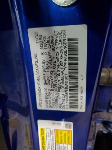 19UUB6F53MA003851 - 2021 ACURA TLX TECH A ლურჯი ფოტო 12