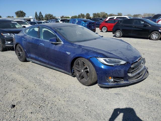 5YJSA1E29FF101800 - 2015 TESLA MODEL S Կապույտ լուսանկար 4