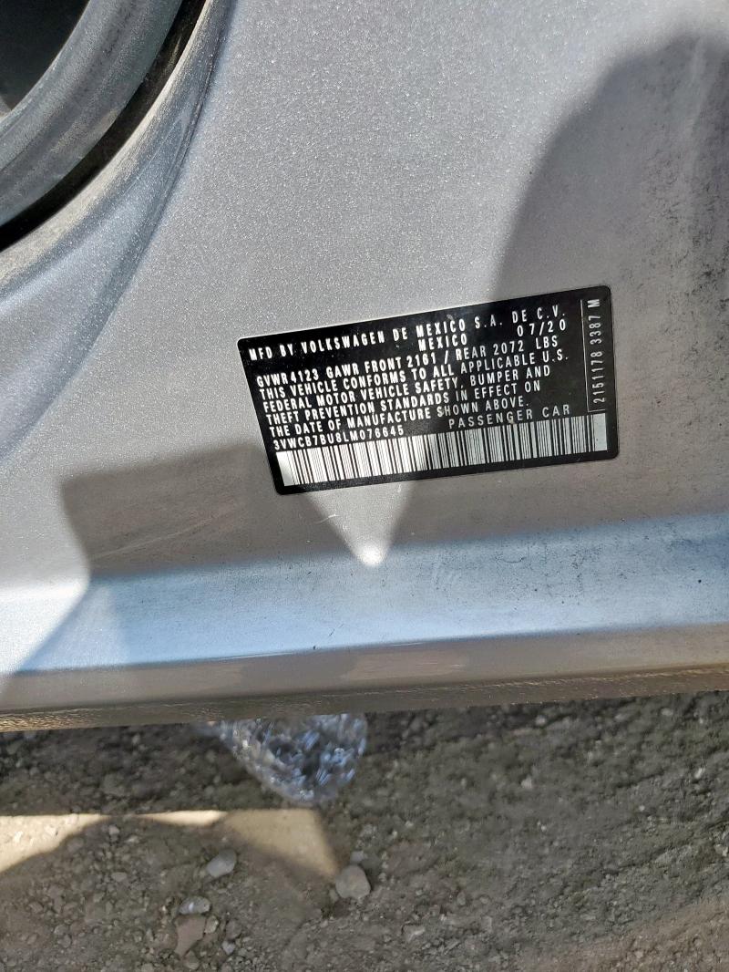 3VWCB7BU8LM076645 - 2020 VOLKSWAGEN JETTA S GRAY photo 13