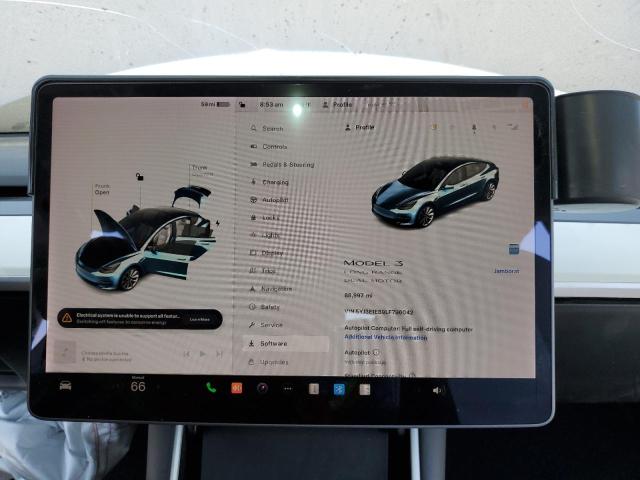 5YJ3E1EB9LF796042 - 2020 TESLA MODEL 3 蓝色 照片 9