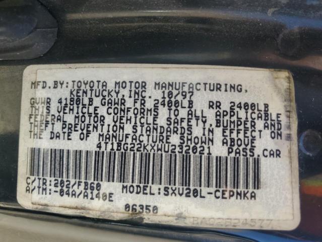 4T1BG22KXWU232021 - 1998 TOYOTA CAMRY CE 黑色 照片 13