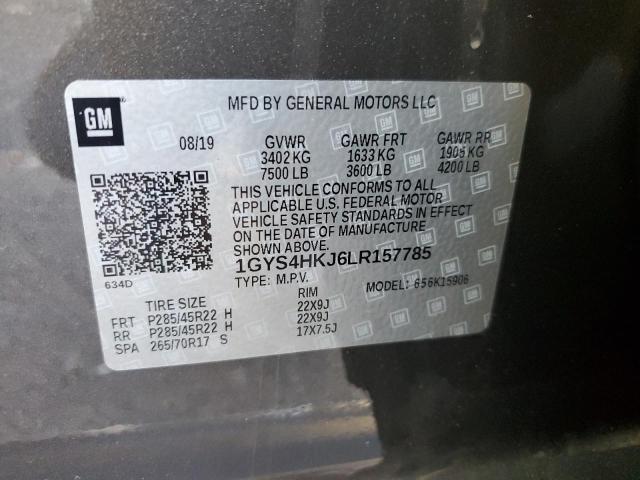 1GYS4HKJ6LR157785 - 2020 CADILLAC ESCALADE ESV LUXURY GRAY photo 13
