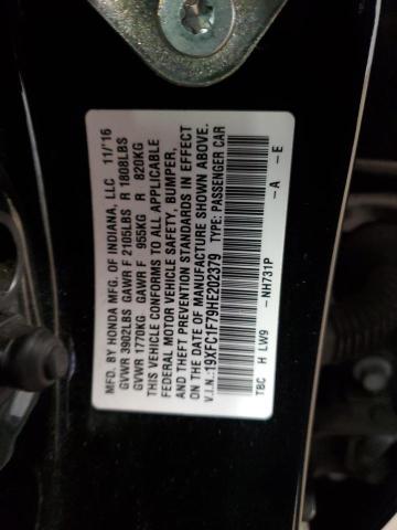 19XFC1F79HE202379 - 2017 HONDA CIVIC EXL BLACK photo 12