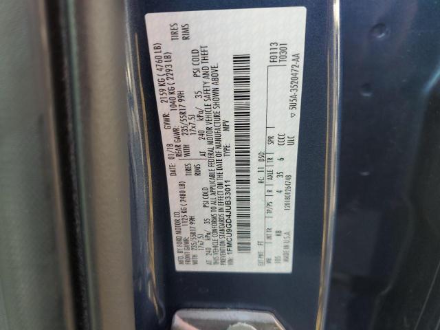 1FMCU9GD4JUB33011 - 2018 FORD ESCAPE SE 蓝色 照片 13