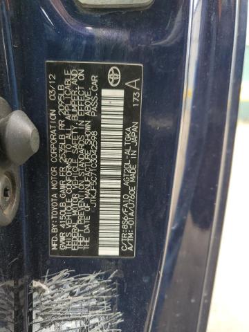 JTKJF5C71C3042598 - 2012 TOYOTA SCION TC Mavi foto 12