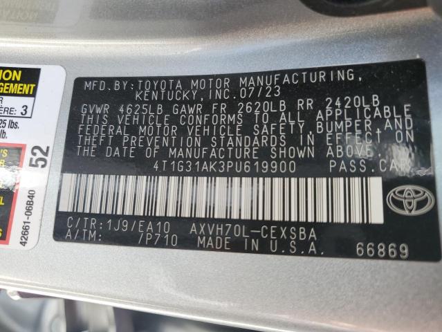 4T1G31AK3PU619900 - 2023 TOYOTA CAMRY SE NIGHT SHADE GRAY photo 13