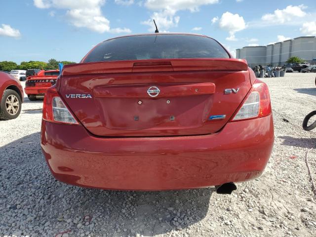 3N1CN7APXDL821279 - 2013 NISSAN VERSA S RED photo 6